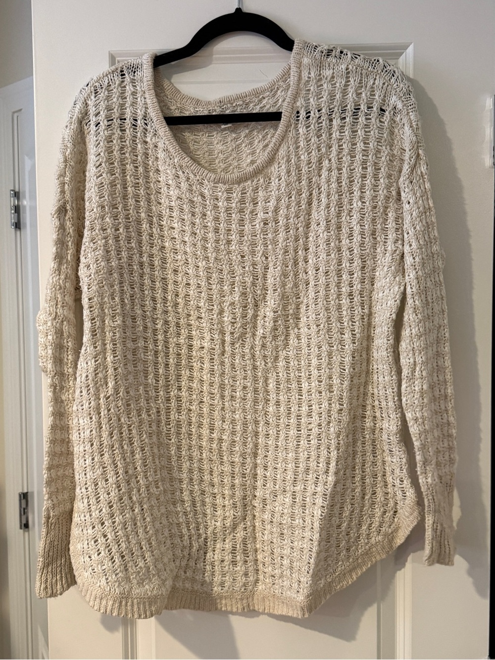 Chunky Knit Crewneck Sweater in Oatmeal